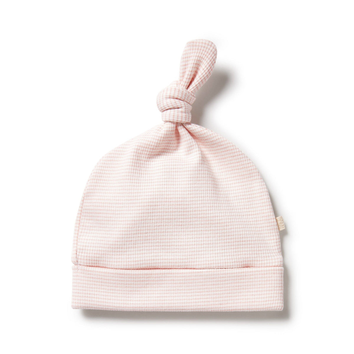 WILSON & FRENCHY Organic Stripe Rib Knot Hat - Cantaloupe Baby Hat - Zabecca Living