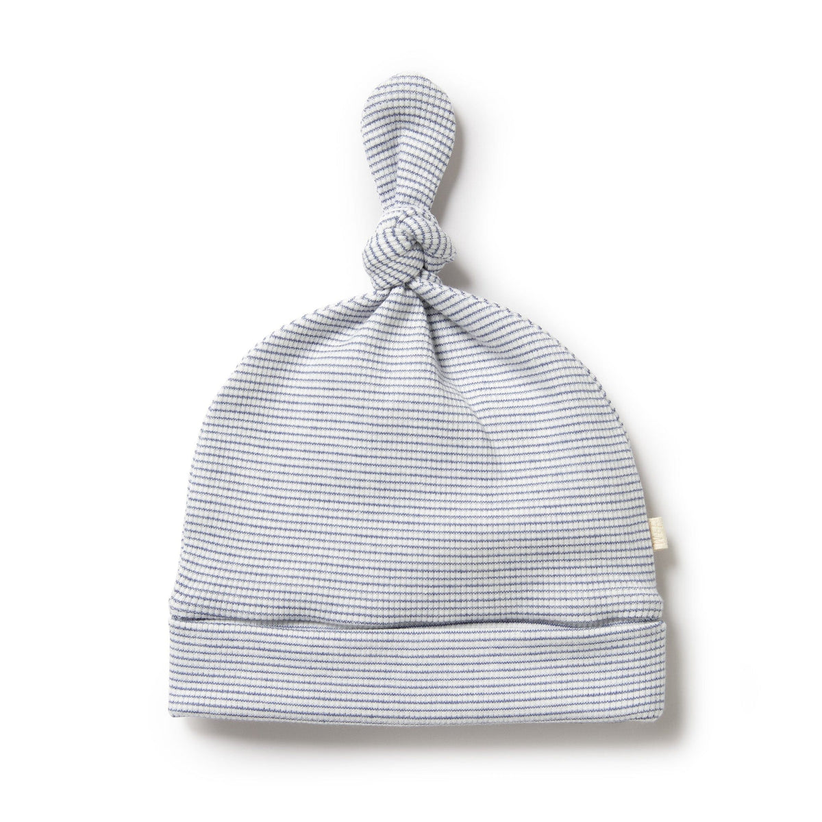 WILSON & FRENCHY Organic Stripe Rib Knot Hat - Rain Drop Baby Hat - Zabecca Living