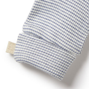 WILSON & FRENCHY Organic Stripe Rib Mittens - Rain Drop Baby Mittens - Zabecca Living