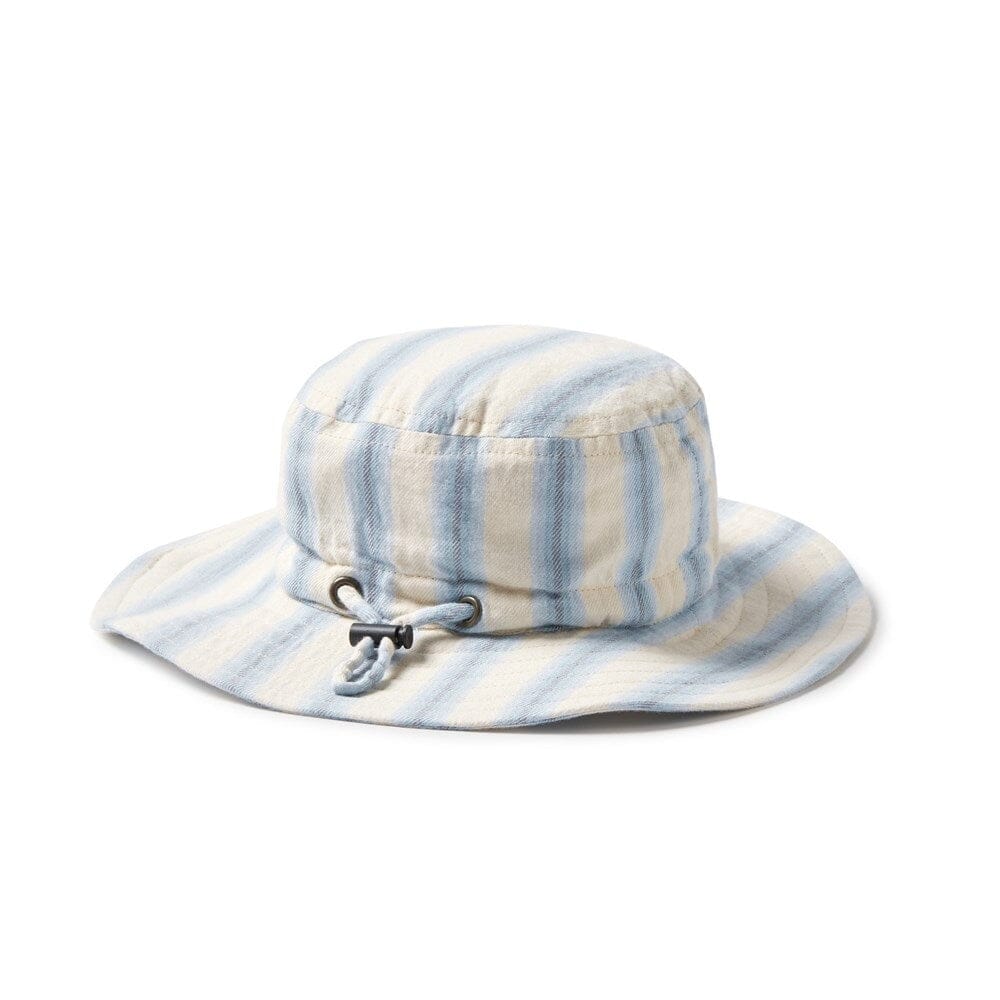 WILSON & FRENCHY Organic Sun Hat - Deep Blue Stripe Toddler Clothing - Zabecca Living