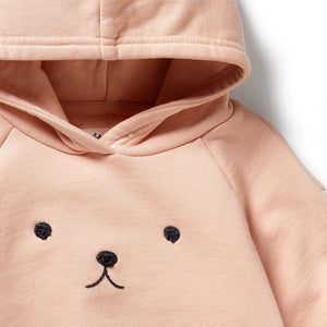 WILSON & FRENCHY Organic Terry Hooded Sweat - Blush Pink Toddler Clothing - Zabecca Living