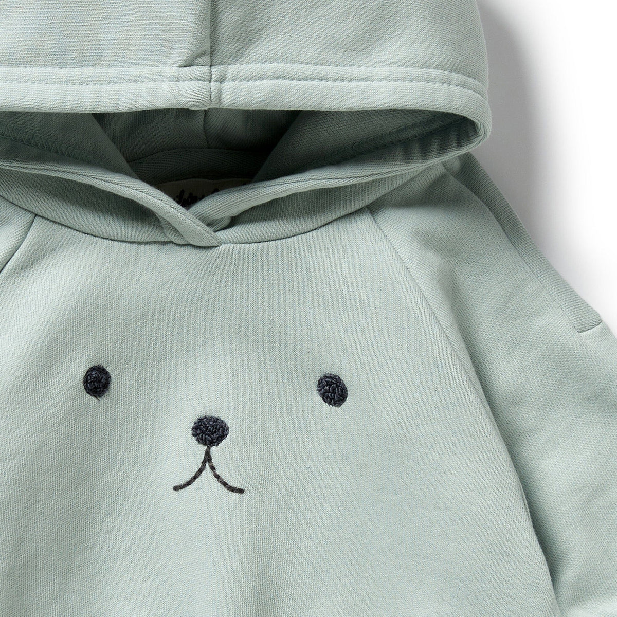 WILSON & FRENCHY Organic Terry Hooded Sweat - Sage Toddler Clothing - Zabecca Living