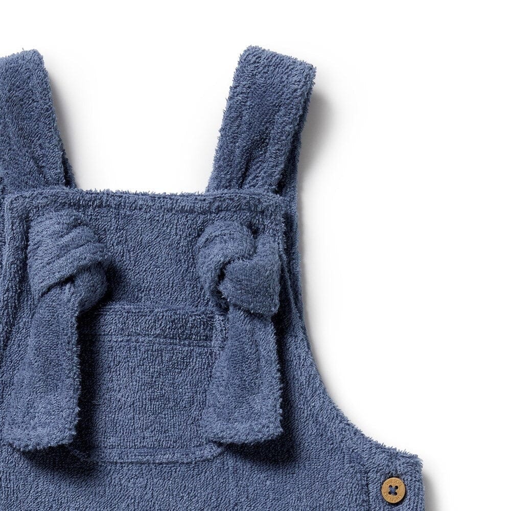 WILSON & FRENCHY Organic Terry Overall - Deep Blue Toddler Clothing - Zabecca Living