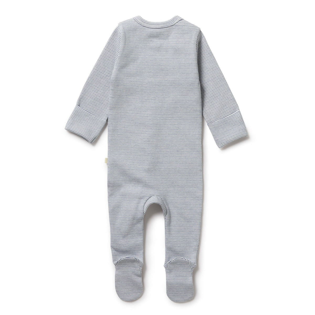 WILSON & FRENCHY Stripe Rib Zipsuit with Feet - Rain Drop BABY CLOTHING - Zabecca Living