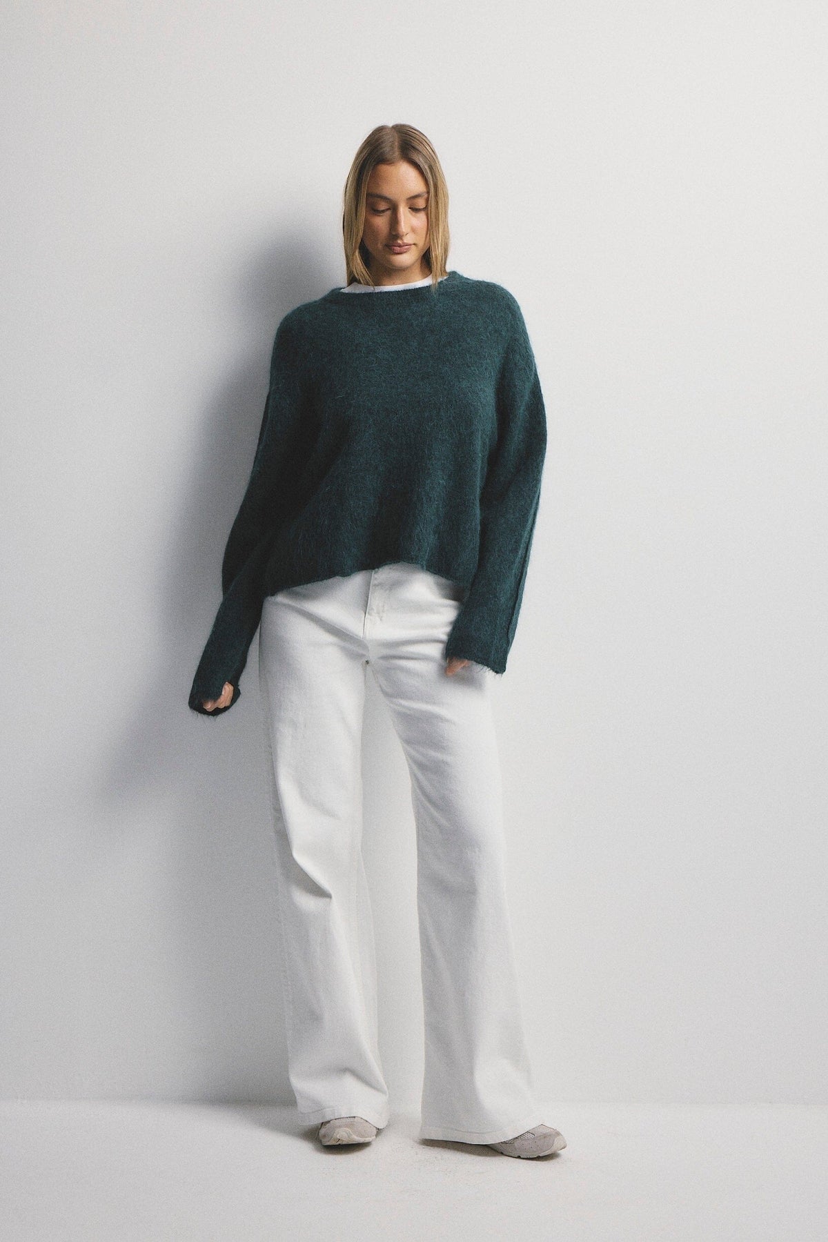 WORLD OF NOMADS Ava Knit - Dark green Jumpers + Knitwear - Zabecca Living