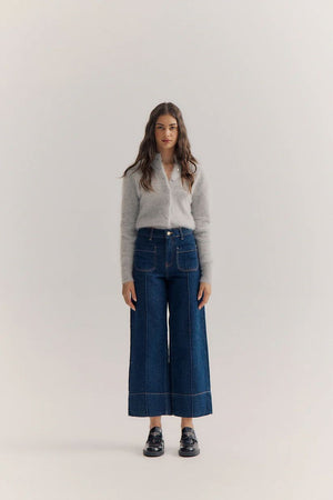 WORLD OF NOMADS Bella Button Up Cardigan - Light Grey Jumpers + Knitwear - Zabecca Living