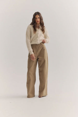 WORLD OF NOMADS Bella Button Up Cardigan - Oatmeal Jumpers + Knitwear - Zabecca Living