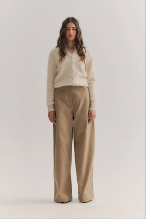 WORLD OF NOMADS Bella Button Up Cardigan - Oatmeal Jumpers + Knitwear - Zabecca Living