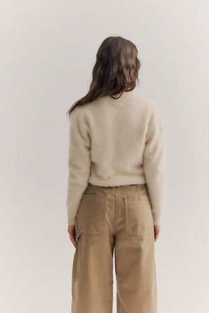 WORLD OF NOMADS Bella Button Up Cardigan - Oatmeal Jumpers + Knitwear - Zabecca Living