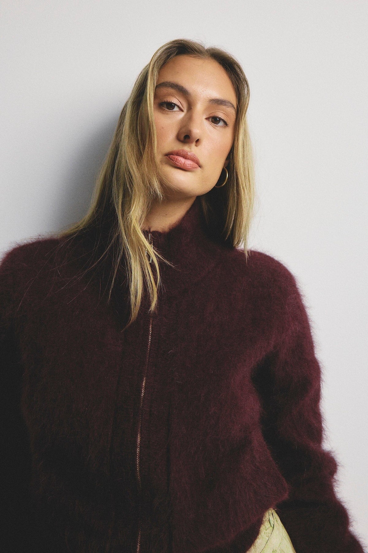 WORLD OF NOMADS Felix Zip Cardigan - Aubergine CARDIGAN - Zabecca Living