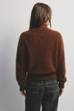 WORLD OF NOMADS Felix Zip Cardigan - Chocolate CARDIGAN - Zabecca Living