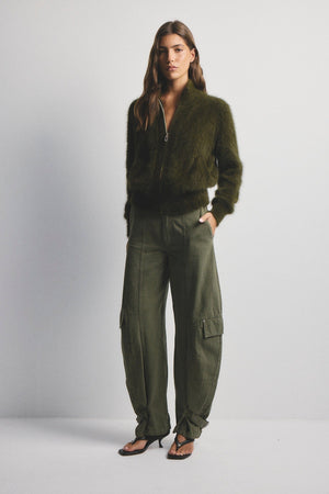 WORLD OF NOMADS Felix Zip Cardigan - Moss CARDIGAN - Zabecca Living