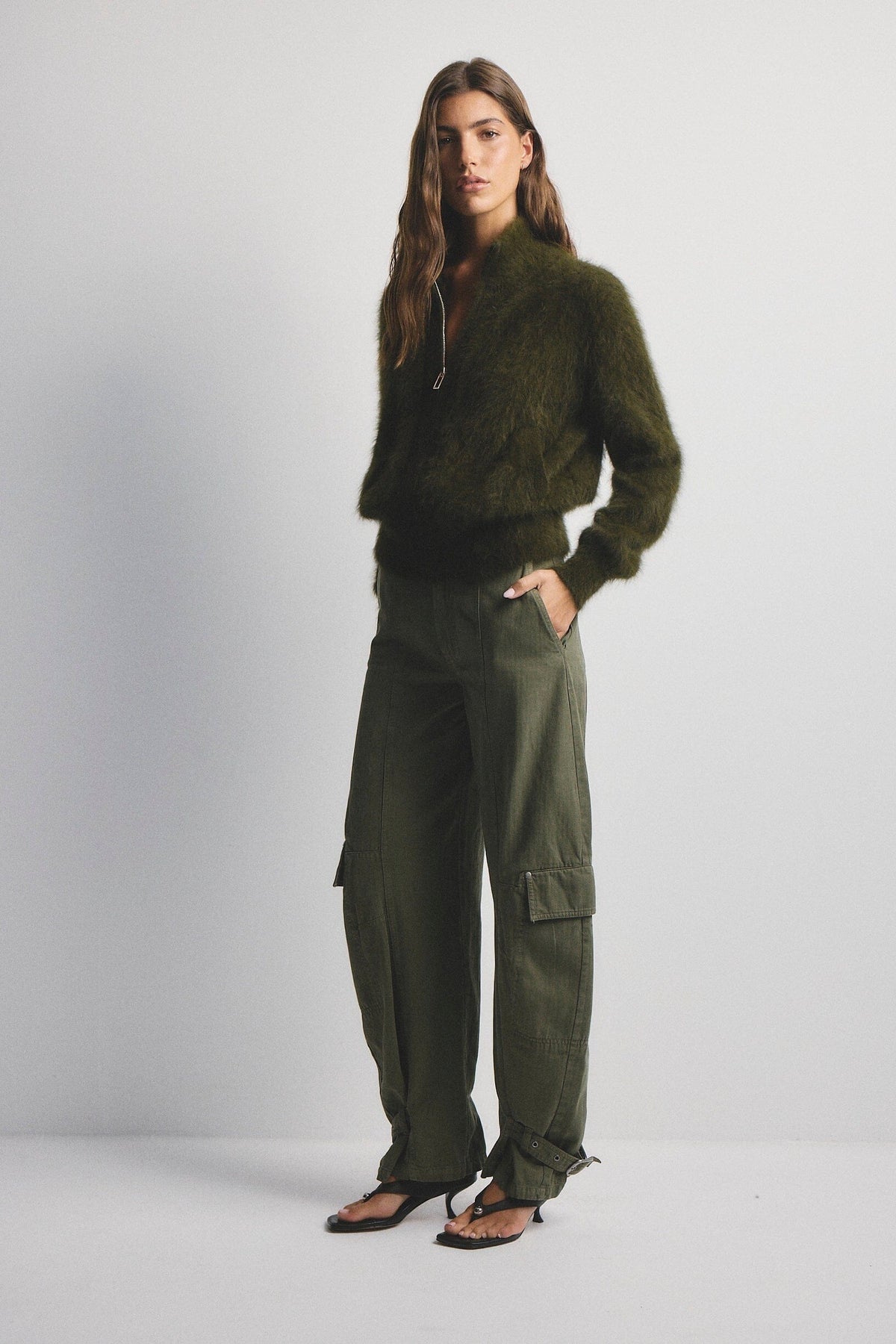 WORLD OF NOMADS Felix Zip Cardigan - Moss CARDIGAN - Zabecca Living