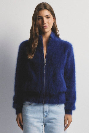 WORLD OF NOMADS Felix Zip Cardigan - Navy CARDIGAN - Zabecca Living