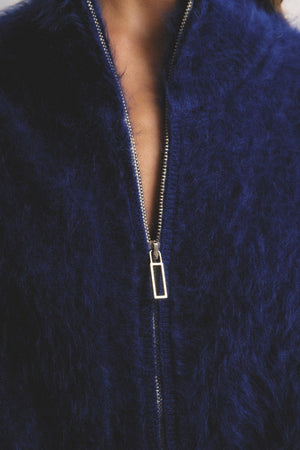 WORLD OF NOMADS Felix Zip Cardigan - Navy CARDIGAN - Zabecca Living