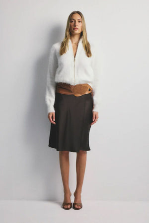 WORLD OF NOMADS Felix Zip Cardigan - Snow CARDIGAN - Zabecca Living