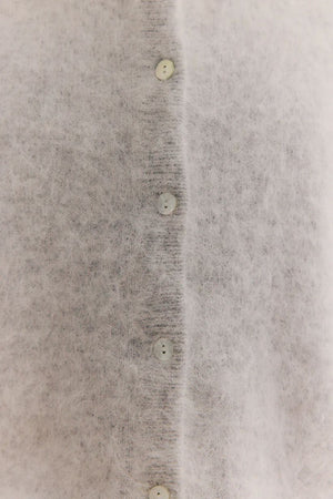 WORLD OF NOMADS Frankie Crew Cardigan - Light Grey Jumpers + Knitwear - Zabecca Living