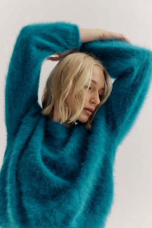 WORLD OF NOMADS Stella Boat Neck Knit - Ocean Jumpers + Knitwear - Zabecca Living