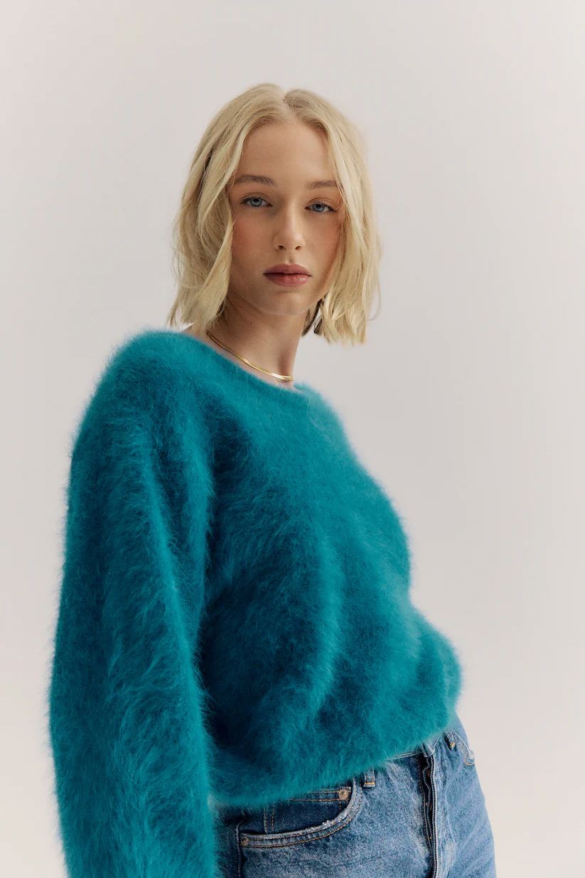 WORLD OF NOMADS Stella Boat Neck Knit - Ocean Jumpers + Knitwear - Zabecca Living