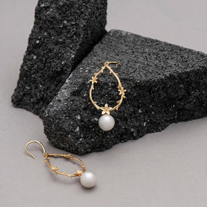 YiSu DESIGN Botanica Hoop White Earring Earrings - Zabecca Living