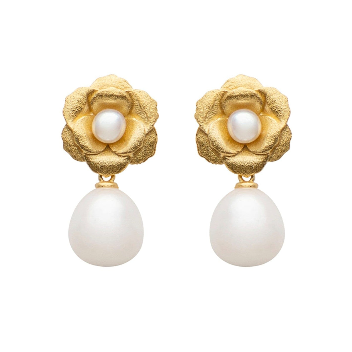 YiSu DESIGN Flower Stud Drop Earrings Earrings - Zabecca Living