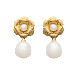 YiSu DESIGN Flower Stud Drop Earrings Earrings - Zabecca Living