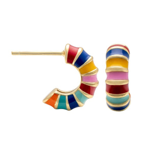 YiSu DESIGN Rainbow Hoop Earrings Earrings - Zabecca Living