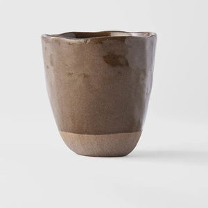 ZABECCA LIVING Lopsided Mug 275ml - Hazel Brown Glaze COFFEE, TEA & DRINKS - Zabecca Living
