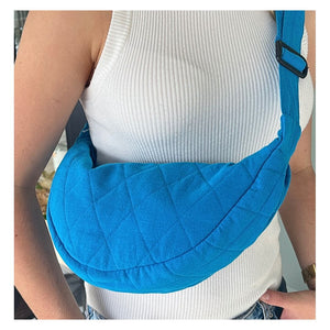 ZABECCA THE LABEL Banana Bag - Electric Blue HANDBAG - Zabecca Living