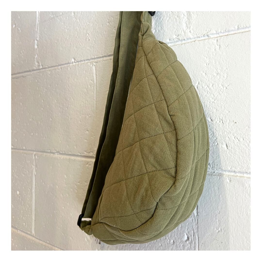 ZABECCA THE LABEL Banana Bag - Moss Green HANDBAG - Zabecca Living