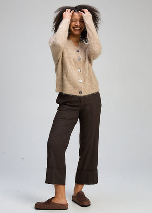 ZAKET & PLOVER Alpaca Cardi - Bark CARDIGAN - Zabecca Living