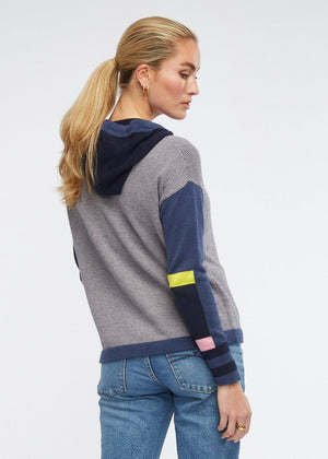 ZAKET & PLOVER Birdseye Hoodie - Denim Combo Jumpers + Knitwear - Zabecca Living
