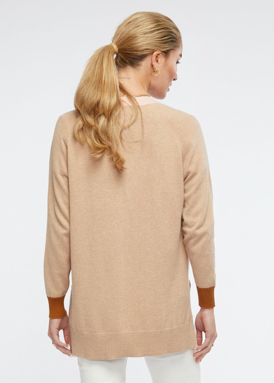 ZAKET & PLOVER College Cardi - Beige Combo CARDIGAN - Zabecca Living