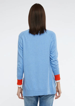 ZAKET & PLOVER College Cardi - Chambray Combo CARDIGAN - Zabecca Living