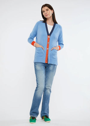 ZAKET & PLOVER College Cardi - Chambray Combo CARDIGAN - Zabecca Living