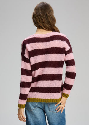 ZAKET & PLOVER Cozy Kid Stripe V - Sugar Plum Jumpers + Knitwear - Zabecca Living