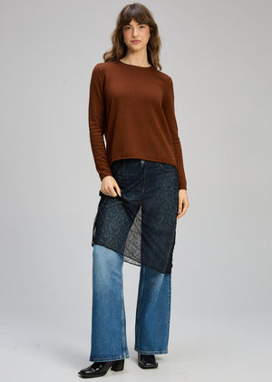 ZAKET & PLOVER Crew Essential - Chestnut Jumpers + Knitwear - Zabecca Living