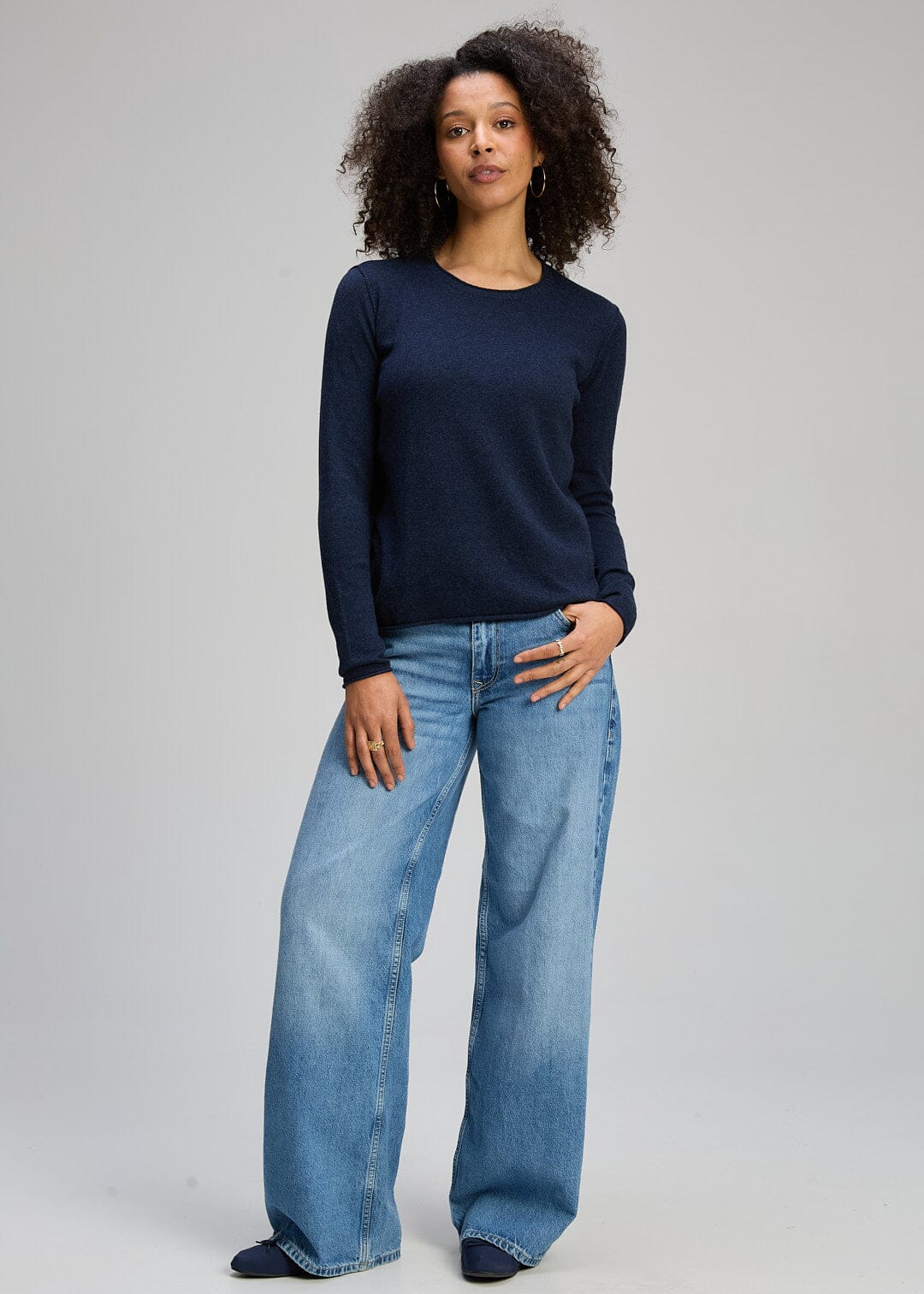 ZAKET & PLOVER Crew Essential - Dark Denim Jumpers + Knitwear - Zabecca Living