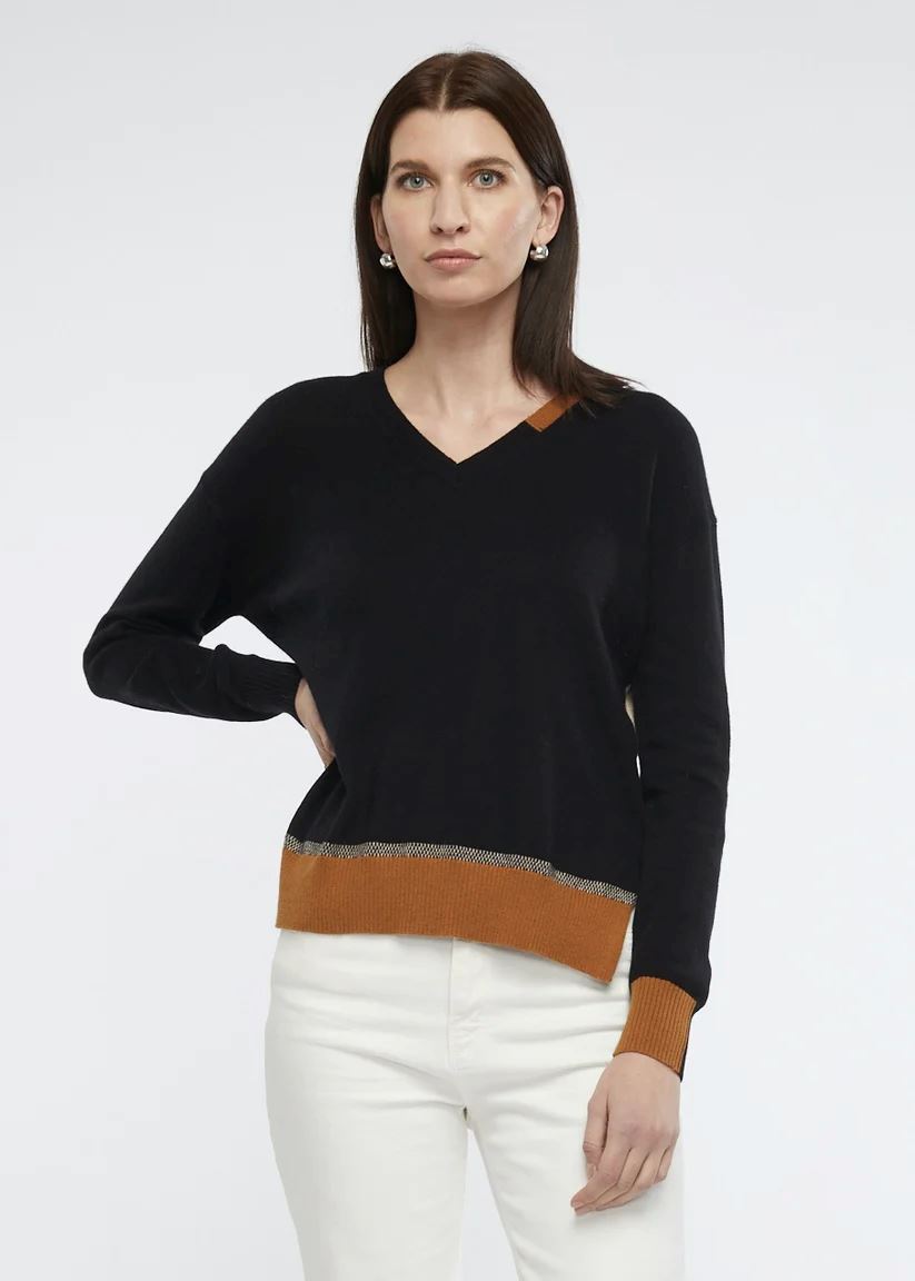 ZAKET & PLOVER Detail Trim Jumper - Black Jumpers + Knitwear - Zabecca Living