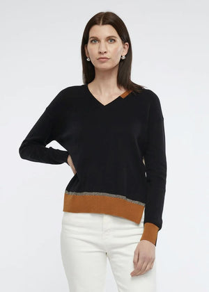 ZAKET & PLOVER Detail Trim Jumper - Black Jumpers + Knitwear - Zabecca Living