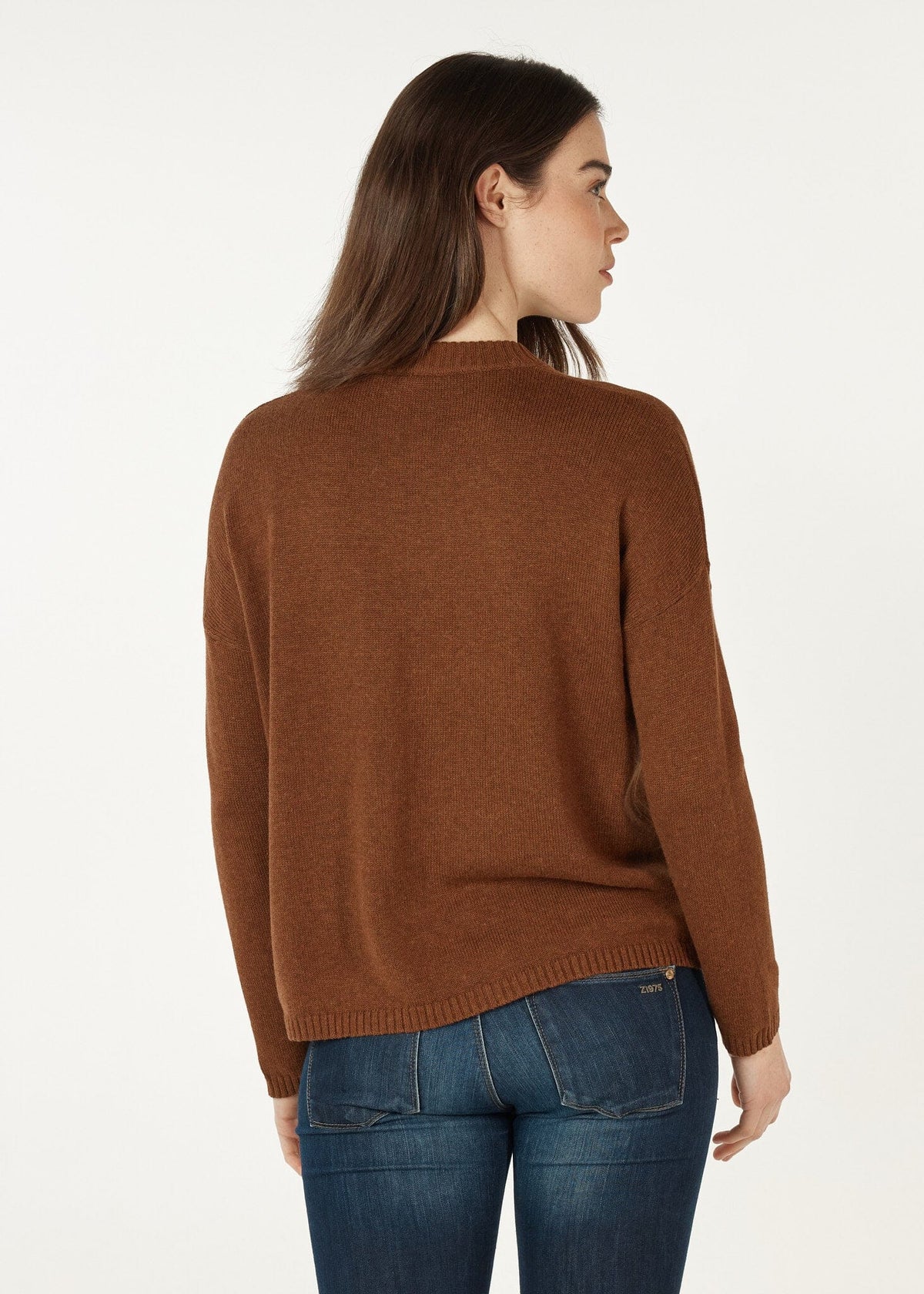 ZAKET & PLOVER Essential Round Neck Jumper - Coffee Jumpers + Knitwear - Zabecca Living