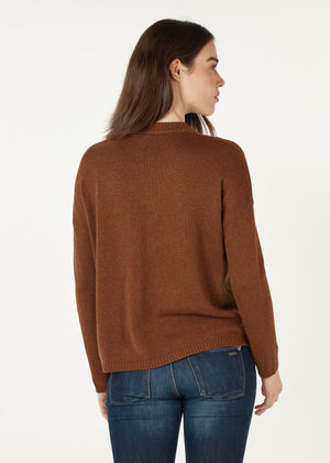 ZAKET & PLOVER Essential Round Neck Jumper - Coffee Jumpers + Knitwear - Zabecca Living