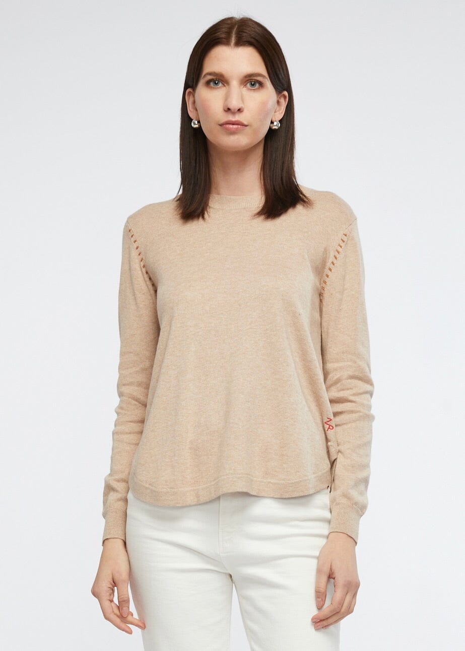 ZAKET & PLOVER Essential Shirt Bottom Knit - Oat Jumpers + Knitwear - Zabecca Living