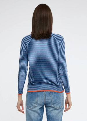 ZAKET & PLOVER Essential Stripe Crew - Chambray Combo Jumpers + Knitwear - Zabecca Living