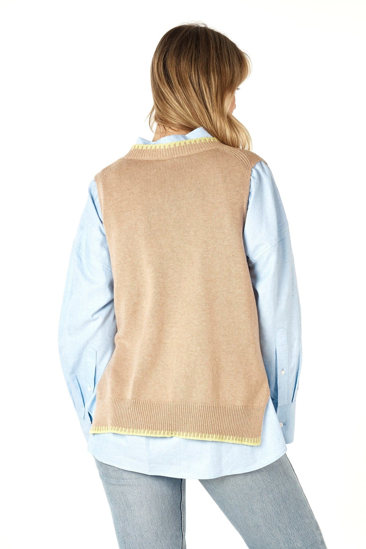 ZAKET & PLOVER Essential Two Tone Vest - Oat vest - Zabecca Living