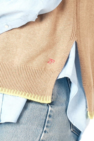 ZAKET & PLOVER Essential Two Tone Vest - Oat vest - Zabecca Living