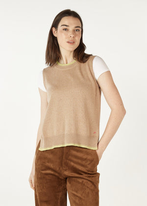 ZAKET & PLOVER Essential Two Tone Vest - Oat vest - Zabecca Living