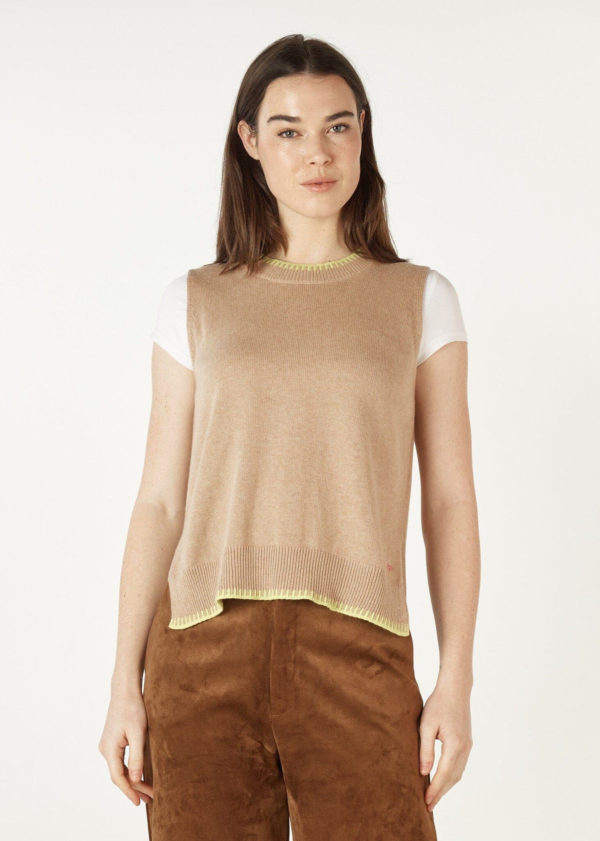 ZAKET & PLOVER Essential Two Tone Vest - Oat vest - Zabecca Living