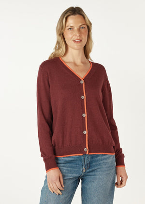 ZAKET & PLOVER Essential V Cardi - Shiraz CARDIGAN - Zabecca Living