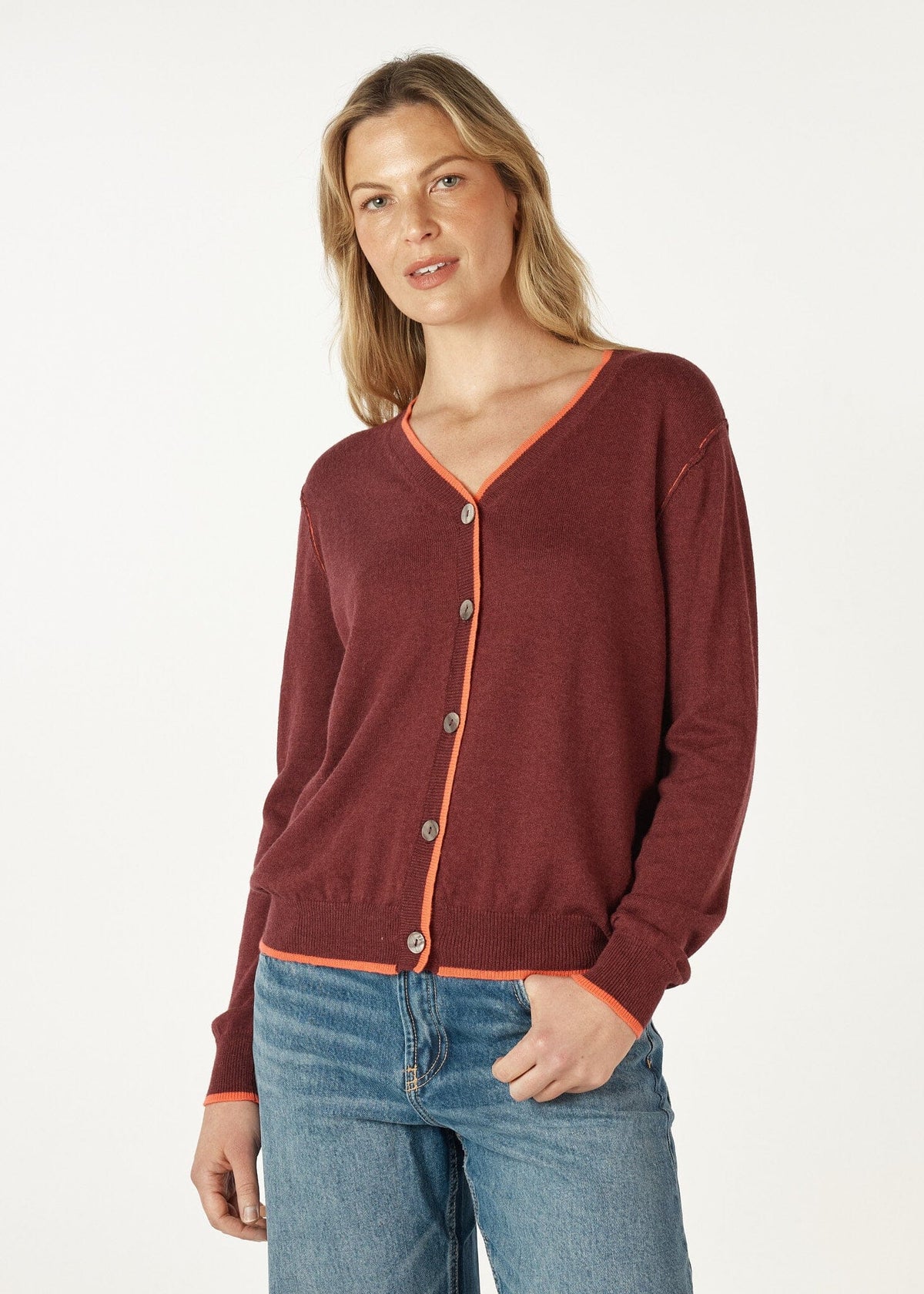 ZAKET & PLOVER Essential V Cardi - Shiraz CARDIGAN - Zabecca Living